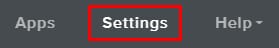 Hostinger Settings menu item highlighted in the top navigation bar